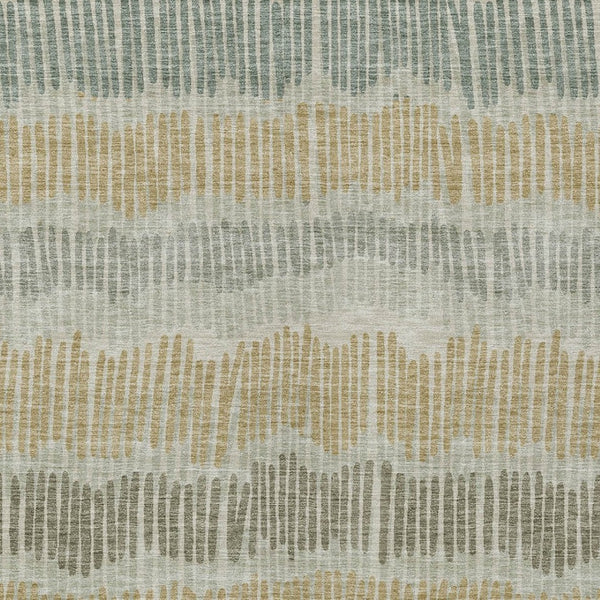 Homeroots 3' Striped Beige Brown And Gray Indoor-outdoor Area Rug - Durable, Washable, Stylish Addition! 9' X 12' Polyester 592441