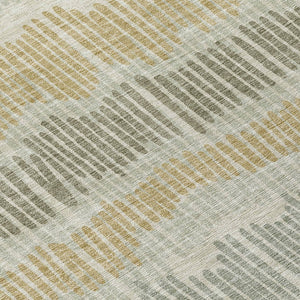 Homeroots 3' Striped Beige Brown And Gray Indoor-outdoor Area Rug - Durable, Washable, Stylish Addition! 9' X 12' Polyester 592441