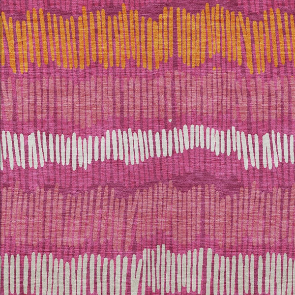 Homeroots 3' Striped Beige Brown And Gray Indoor-outdoor Area Rug - Durable, Washable, Stylish Addition! 3' X 5' Polyester 592443