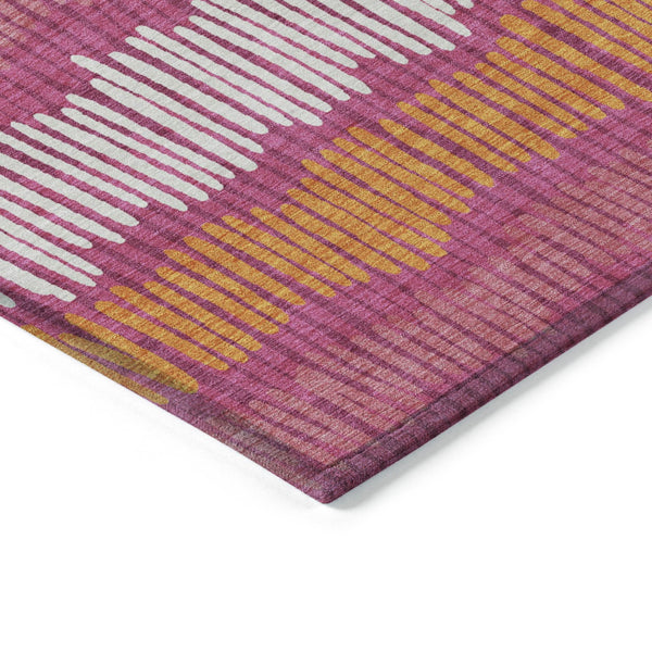 Homeroots 3' Striped Beige Brown And Gray Indoor-outdoor Area Rug - Durable, Washable, Stylish Addition! 8' X 10' Polyester 592446