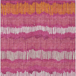 Homeroots 3' Striped Beige Brown And Gray Indoor-outdoor Area Rug - Durable, Washable, Stylish Addition! 8' X 10' Polyester 592446