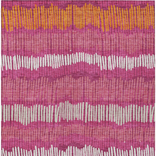 Homeroots 3' Striped Beige Brown And Gray Indoor-outdoor Area Rug - Durable, Washable, Stylish Addition! 8' X 10' Polyester 592446