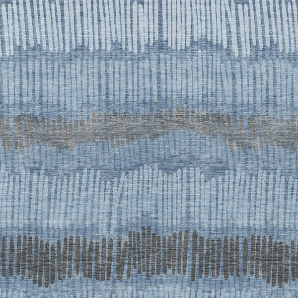 Homeroots 3' Striped Beige Brown And Gray Indoor-outdoor Area Rug - Durable, Washable, Stylish Addition! 3' X 5' Polyester 592455