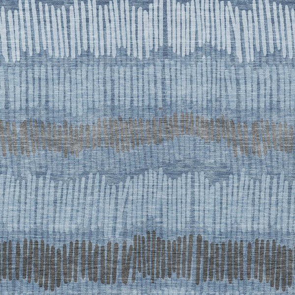 Homeroots 3' Striped Beige Brown And Gray Indoor-outdoor Area Rug - Durable, Washable, Stylish Addition! 5' X 8' Polyester 592456