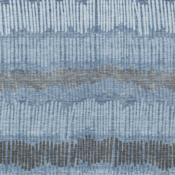 Homeroots 3' Striped Beige Brown And Gray Indoor-outdoor Area Rug - Durable, Washable, Stylish Addition! 9' X 12' Polyester 592459