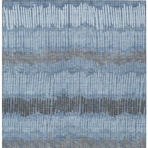 Homeroots 3' Striped Beige Brown And Gray Indoor-outdoor Area Rug - Durable, Washable, Stylish Addition! 10' X 14' Polyester 592460