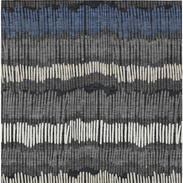 Homeroots 3' Striped Beige Brown And Gray Indoor-outdoor Area Rug - Durable, Washable, Stylish Addition! 3' X 5' Polyester 592461