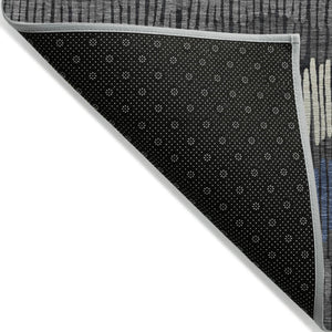 Homeroots 3' Striped Beige Brown And Gray Indoor-outdoor Area Rug - Durable, Washable, Stylish Addition! 5' X 8' Polyester 592462