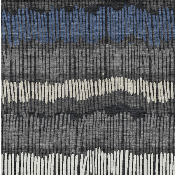 Homeroots 3' Striped Beige Brown And Gray Indoor-outdoor Area Rug - Durable, Washable, Stylish Addition! 9' X 12' Polyester 592465
