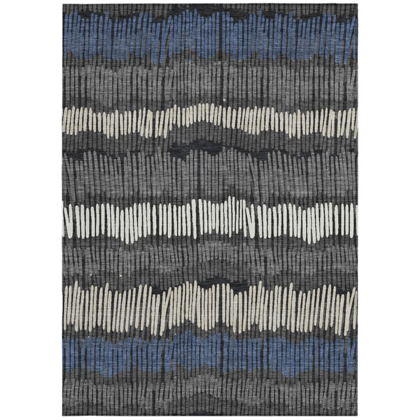 Homeroots 3' Striped Beige Brown And Gray Indoor-outdoor Area Rug - Durable, Washable, Stylish Addition! 10' X 14' Polyester 592466
