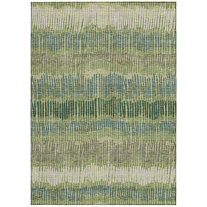 Homeroots 3' Striped Beige Brown And Gray Indoor-outdoor Area Rug - Durable, Washable, Stylish Addition! 3' X 5' Polyester 592467