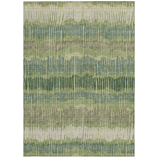 Homeroots 3' Striped Beige Brown And Gray Indoor-outdoor Area Rug - Durable, Washable, Stylish Addition! 3' X 5' Polyester 592467