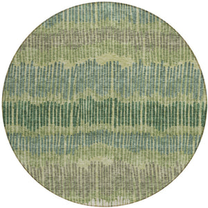 Homeroots 3' Striped Beige Brown And Gray Indoor-outdoor Area Rug - Durable, Washable, Stylish Addition! 8' Round Polyester 592469