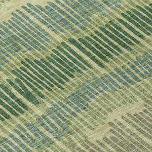 Homeroots 3' Striped Beige Brown And Gray Indoor-outdoor Area Rug - Durable, Washable, Stylish Addition! 8' Round Polyester 592469