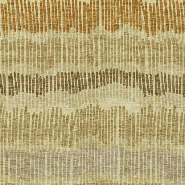 Homeroots 3' Striped Beige Brown And Gray Indoor-outdoor Area Rug - Durable, Washable, Stylish Addition! 5' X 8' Polyester 592474