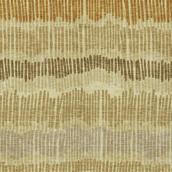 Homeroots 3' Striped Beige Brown And Gray Indoor-outdoor Area Rug - Durable, Washable, Stylish Addition! 9' X 12' Polyester 592477