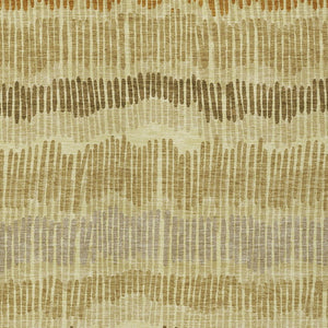 HomeRoots 5' Gold Brown and Gray Striped Washable Area Rug - Durable, Stylish, Perfect for Indoor & Outdoor Use 10' X 14' 592478