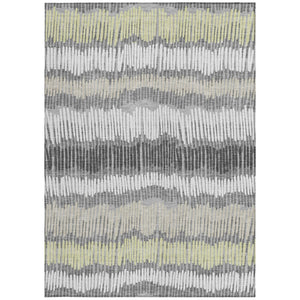 Homeroots 3' Striped Beige Brown And Gray Indoor-outdoor Area Rug - Durable, Washable, Stylish Addition! 8' X 10' Polyester 592482