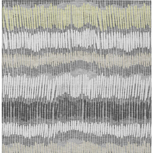 Homeroots 3' Striped Beige Brown And Gray Indoor-outdoor Area Rug - Durable, Washable, Stylish Addition! 10' X 14' Polyester 592484