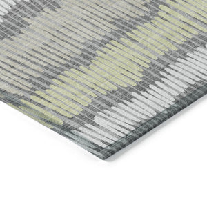 Homeroots 3' Striped Beige Brown And Gray Indoor-outdoor Area Rug - Durable, Washable, Stylish Addition! 10' X 14' Polyester 592484