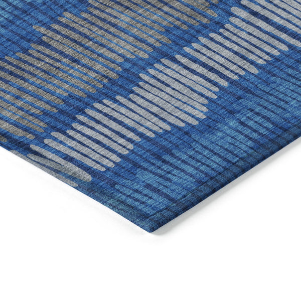 Homeroots 3' Striped Beige Brown And Gray Indoor-outdoor Area Rug - Durable, Washable, Stylish Addition! 5' X 8' Polyester 592486