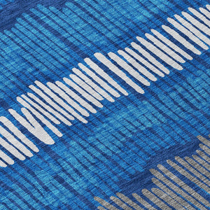 Homeroots 3' Striped Beige Brown And Gray Indoor-outdoor Area Rug - Durable, Washable, Stylish Addition! 8' X 10' Polyester 592488