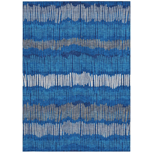 Homeroots 3' Striped Beige Brown And Gray Indoor-outdoor Area Rug - Durable, Washable, Stylish Addition! 8' X 10' Polyester 592488