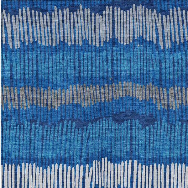 Homeroots 3' Striped Beige Brown And Gray Indoor-outdoor Area Rug - Durable, Washable, Stylish Addition! 10' X 14' Polyester 592490