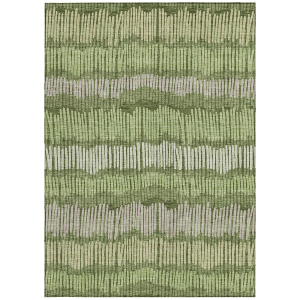 Homeroots 3' Striped Beige Brown And Gray Indoor-outdoor Area Rug - Durable, Washable, Stylish Addition! 8' X 10' Polyester 592494
