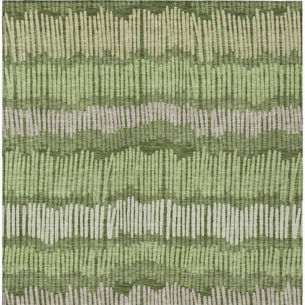 Homeroots 3' Striped Beige Brown And Gray Indoor-outdoor Area Rug - Durable, Washable, Stylish Addition! 9' X 12' Polyester 592495