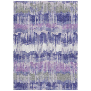 Homeroots 3' Striped Beige Brown And Gray Indoor-outdoor Area Rug - Durable, Washable, Stylish Addition! 8' X 10' Polyester 592500