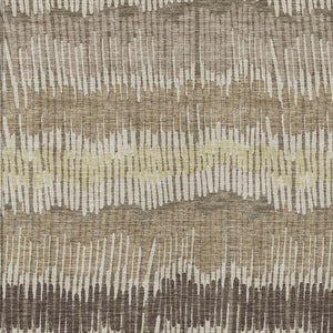 Homeroots 3' Striped Beige Brown And Gray Indoor-outdoor Area Rug - Durable, Washable, Stylish Addition! 3' X 5' Polyester 592503