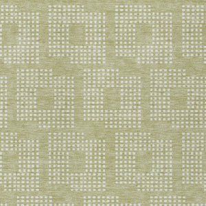 Homeroots 3' Artichoke Green Geometric Washable Indoor Outdoor Area Rug For Stylish Living Spaces & Patios 5' X 8' Polyester 592510