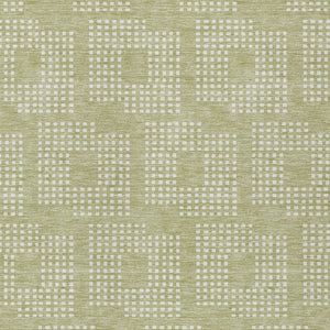 Homeroots 3' Artichoke Green Geometric Washable Indoor Outdoor Area Rug For Stylish Living Spaces & Patios 8' X 10' Polyester 592512