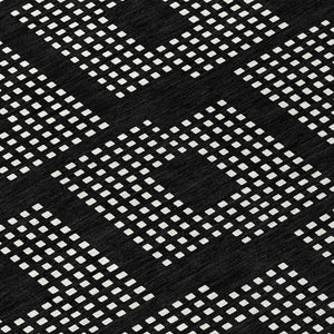 Homeroots 3' Artichoke Green Geometric Washable Indoor Outdoor Area Rug For Stylish Living Spaces & Patios 8' Round Polyester 592517