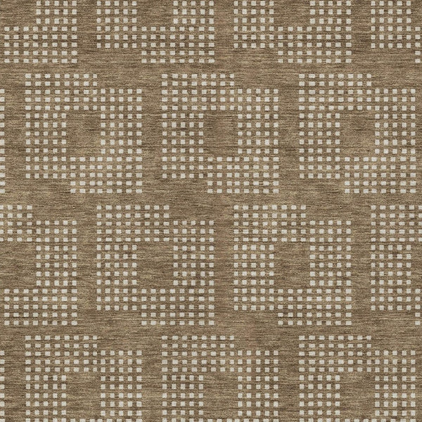 Homeroots 3' Artichoke Green Geometric Washable Indoor Outdoor Area Rug For Stylish Living Spaces & Patios 5' X 8' Polyester 592522