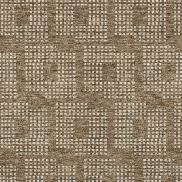 Homeroots 3' Artichoke Green Geometric Washable Indoor Outdoor Area Rug For Stylish Living Spaces & Patios 9' X 12' Polyester 592525