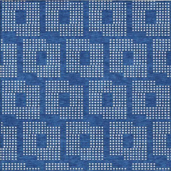 Homeroots 3' Artichoke Green Geometric Washable Indoor Outdoor Area Rug For Stylish Living Spaces & Patios 3' X 5' Polyester 592527