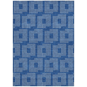 Homeroots 3' Artichoke Green Geometric Washable Indoor Outdoor Area Rug For Stylish Living Spaces & Patios 8' X 10' Polyester 592530