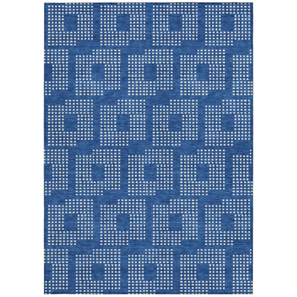 Homeroots 3' Artichoke Green Geometric Washable Indoor Outdoor Area Rug For Stylish Living Spaces & Patios 8' X 10' Polyester 592530