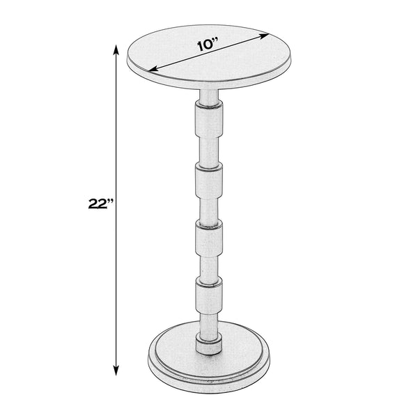 Butler Specialty Butler Delano 10 In. W Round Metal End Table – Chic Bronze Pedestal For Modern Spaces & Decor Bronze Aluminum 5925392-butler