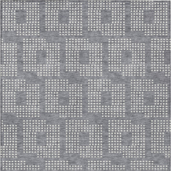 Homeroots 3' Artichoke Green Geometric Washable Indoor Outdoor Area Rug For Stylish Living Spaces & Patios 8' X 10' Polyester 592542