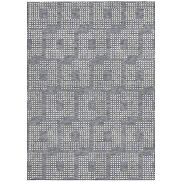 Homeroots 3' Artichoke Green Geometric Washable Indoor Outdoor Area Rug For Stylish Living Spaces & Patios 10' X 14' Polyester 592544