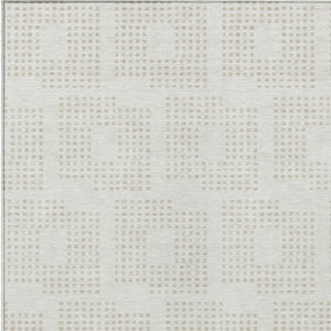 Homeroots 3' Artichoke Green Geometric Washable Indoor Outdoor Area Rug For Stylish Living Spaces & Patios 5' X 8' Polyester 592546