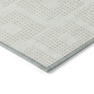 Homeroots 3' Artichoke Green Geometric Washable Indoor Outdoor Area Rug For Stylish Living Spaces & Patios 9' X 12' Polyester 592549