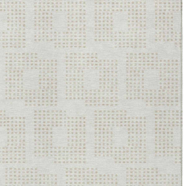 Homeroots 3' Artichoke Green Geometric Washable Indoor Outdoor Area Rug For Stylish Living Spaces & Patios 9' X 12' Polyester 592549