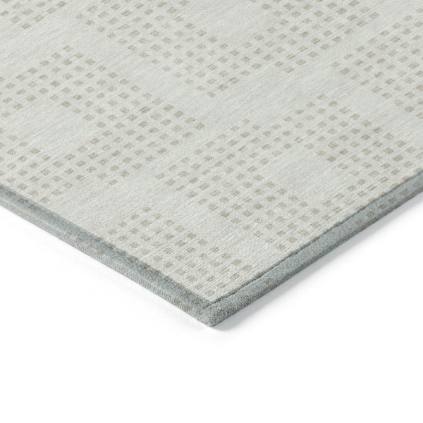 Homeroots 3' Artichoke Green Geometric Washable Indoor Outdoor Area Rug For Stylish Living Spaces & Patios 10' X 14' Polyester 592550