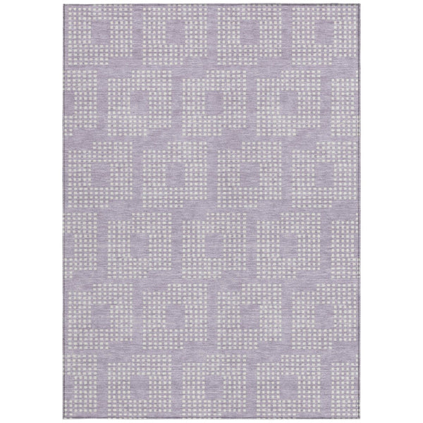 Homeroots 3' Artichoke Green Geometric Washable Indoor Outdoor Area Rug For Stylish Living Spaces & Patios 9' X 12' Polyester 592555