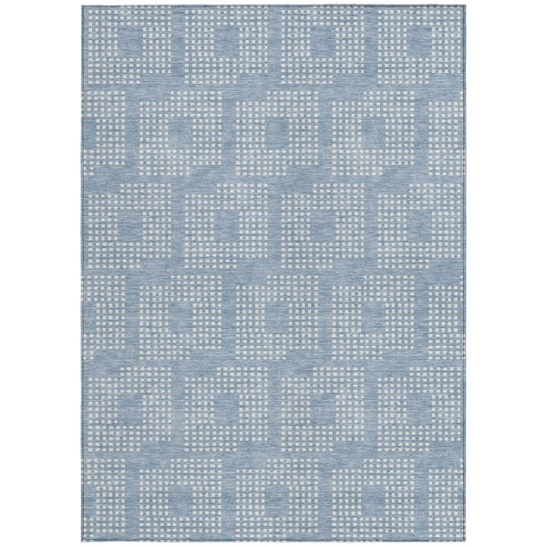 Homeroots 3' Artichoke Green Geometric Washable Indoor Outdoor Area Rug For Stylish Living Spaces & Patios 3' X 5' Polyester 592563