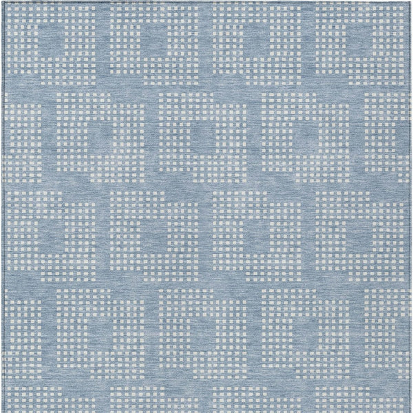 Homeroots 3' Artichoke Green Geometric Washable Indoor Outdoor Area Rug For Stylish Living Spaces & Patios 8' X 10' Polyester 592566